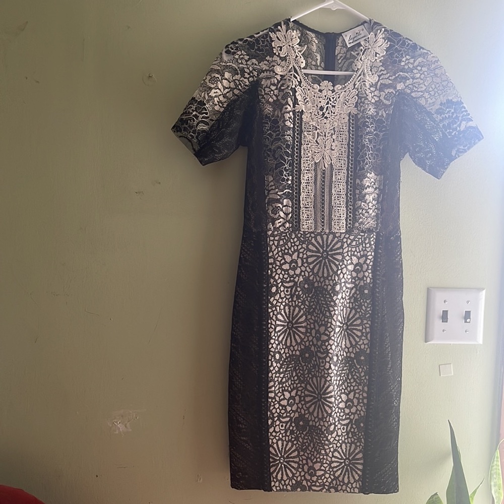 Beguile by Byron Lars Melange Lace Dress
Black and White - Picture 4 of 5